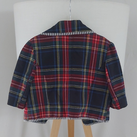 Harajuku Mini For Target Red and Blue Plaid Kids Blazer - Picture 2 of 11